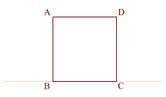  Square ABCD = 1x1 