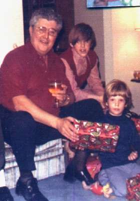 - grampa, cousin chris, me at almost 4 - christmas 72 -